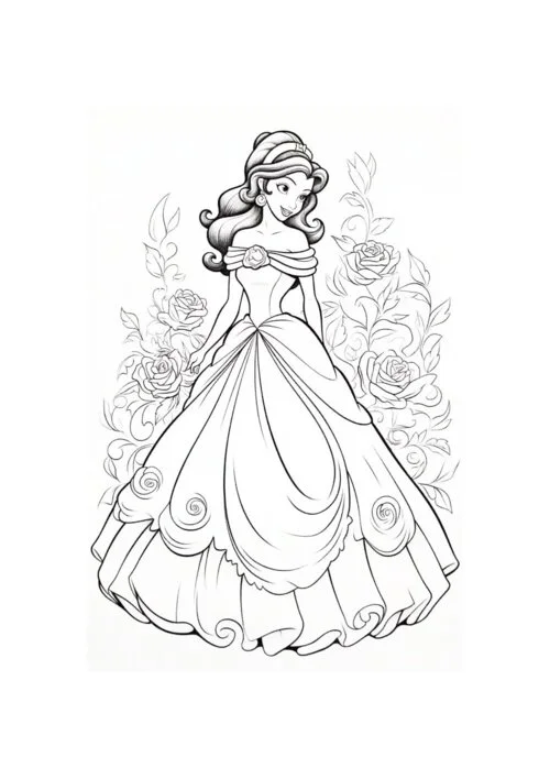 Раскраски Принцессы | Princess coloring pages, Coloring pages, Coloring books