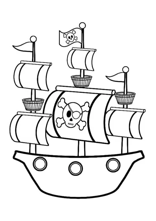 кораблик Раскраски распечатать бесплатно.