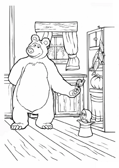 Masha and the Bear: coloring мод apk -