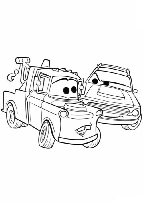 Раскраски из мультфильма Тачки (Cars)