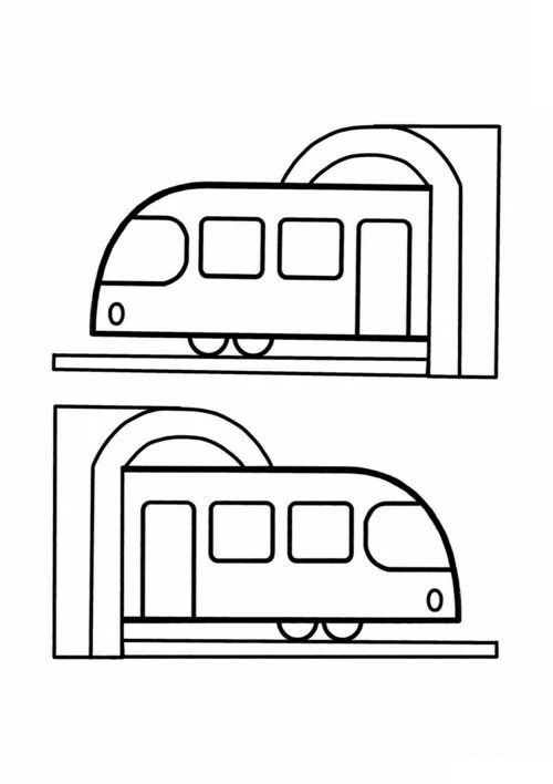Познавательная раскраска. Поезда