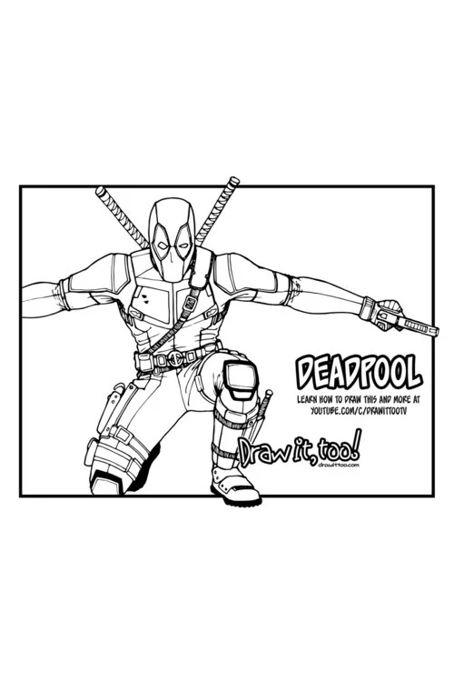 Раскраски Дэдпул. Раскраски из фильма Deadpool