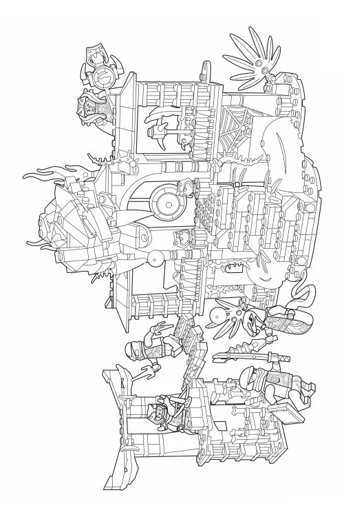 Раскраска лего ниндзяго золотой в маске распечатать