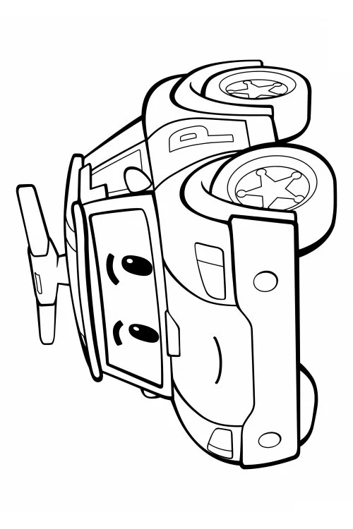 раскраски Робокар Поли